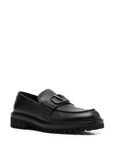 Valentino VLogo leren loafers - Zwart