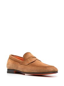 Santoni Suède loafers - Bruin