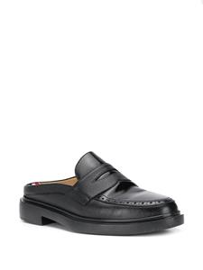 Thom Browne Loafers van bewerkt leer - Zwart