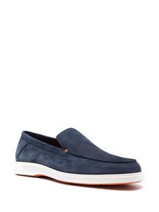 Santoni Loafers met contrasterend stiksel - Blauw