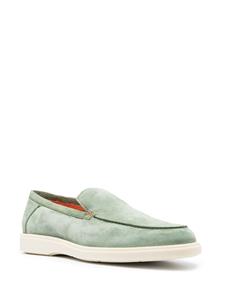 Santoni Suède loafers - Groen