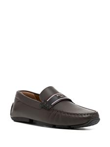 Bally Loafers met logoplakkaat - Bruin