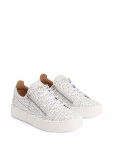 Giuseppe Zanotti Gail sneakers met monogramprint - Wit