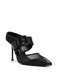 Alexander McQueen Punk mesh muiltjes - Zwart
