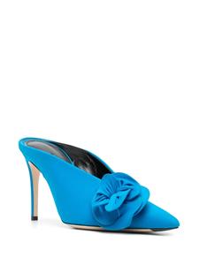 Victoria Beckham Muiltjes met bloemenpatch - Blauw