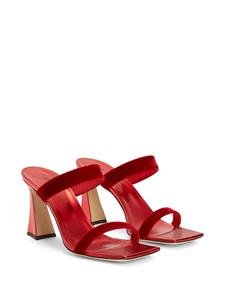 Giuseppe Zanotti Flaminia fluwelen muiltjes - Rood