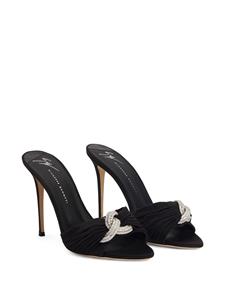Giuseppe Zanotti Intrigo muiltjes met geknoopte hak - Zwart