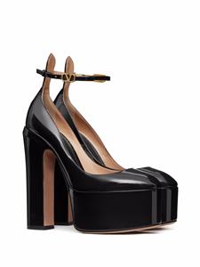 Valentino Tan-Go pumps met plateauzool - Zwart