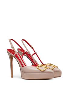 Valentino Signature slingback pumps met VLOGO - Beige