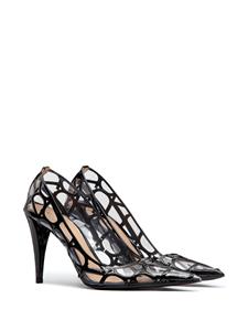 Valentino VLogo Signature doorzichtige pumps - Zwart