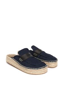 JW Anderson Muiltjes met raffia zool - Blauw