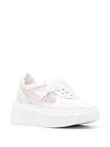 AGL Blondie Grid sneakers met plateauzool - Wit