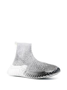 Philipp Plein Soksneakers verfraaid met kristallen - Wit