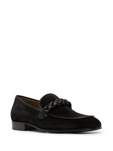 Gianvito Rossi Massimo gevlochten loafers - Zwart