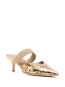 Malone Souliers Muiltjes met luipaardprint - Goud