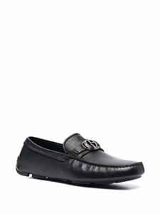 Giorgio Armani Loafers met logoplakkaat - Zwart