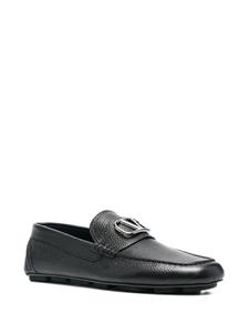 Valentino VLogo leren loafers - Zwart