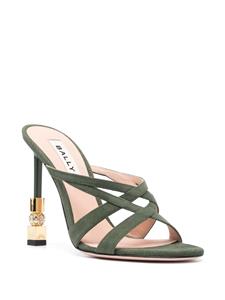 Bally Muiltjes met hoge hak - Groen