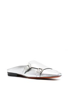 Santoni Metallic muiltjes - Zilver