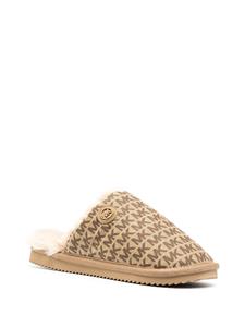 Michael Kors Janis slippers met jacquard - Beige