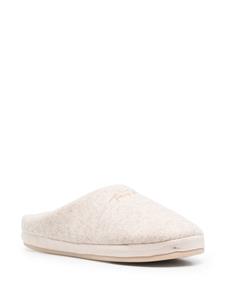 Tommy Hilfiger Slippers met geborduurd logo - Beige