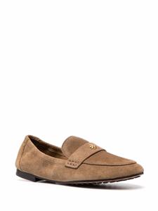 Tory Burch Leren loafers - Bruin