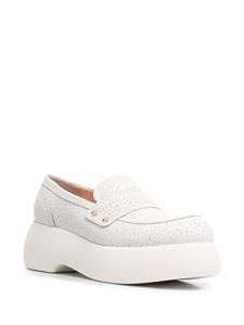 AGL Geperforeerde loafers - Wit
