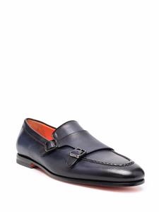 Santoni Suède gespschoenen - Blauw