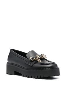 Tommy Hilfiger Loafers met schakelketting - Zwart