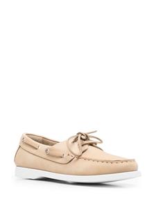 Scarosso Oprah leren bootschoenen - Beige