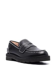 Stuart Weitzman Parker pearl-embellished loafers - Zwart