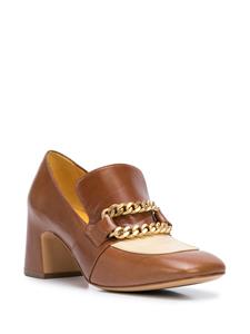 Madison.Maison Perla loafers met blokhak - Bruin