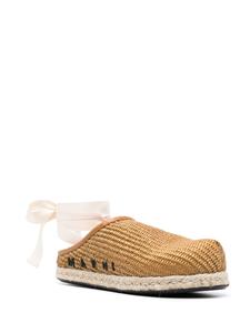 Marni Loafers met geborduurd logo - Bruin