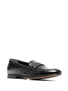 Scarosso Loafers met krokodillenleer-effect - Zwart