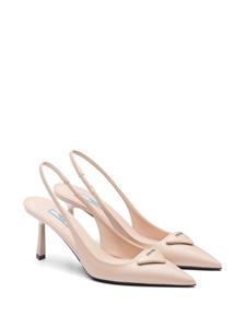 Prada Slingback pumps met logoplakkaat - Roze