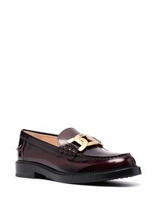 Tod's Loafers met logoplakkaat - Rood