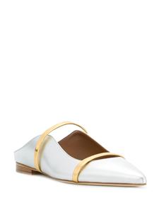 Malone Souliers Maureene pointed ballerina shoes - Metallic