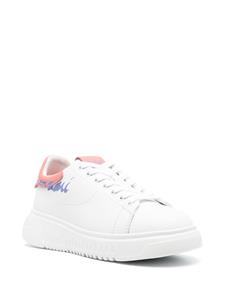 Emporio Armani Sneakers met logoprint - Wit