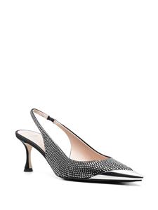 Nº21 crystal-embellished slingback pumps - Zwart