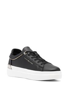 Tommy Hilfiger Leren sneakers - Zwart