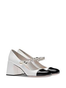 Miu Miu Pumps met kettingbandje - Wit