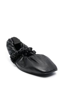 GANNI Scrunchie metallic ballerina shoes - Zwart