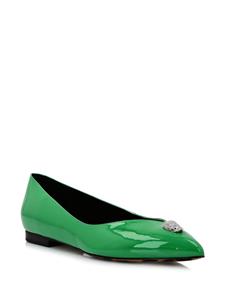 Philipp Plein Ballerina's met doodskop - Groen