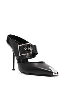 Alexander McQueen Pumps met metalen neus - Zwart