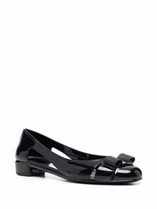 Ferragamo Vara ballerina's met strik - Zwart