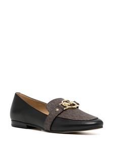 Michael Kors Rory loafers met monogramprint - Bruin