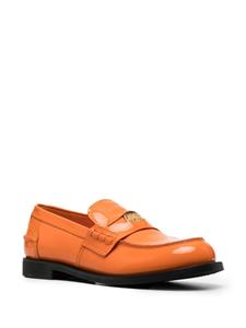 Miu Miu Loafers met logoplakkaat - Oranje