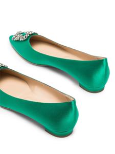 Manolo Blahnik Hangisi pumps verfraaid met broche - Groen