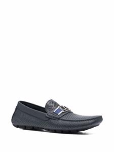 Casadei Geperforeerde leren loafers - Blauw