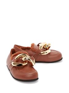 JW Anderson Loafers met chunky ketting - Bruin